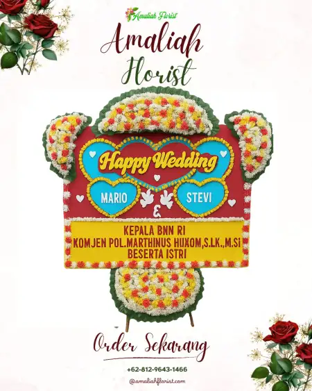 Papan Bunga Pernikahan Loram Wetan
